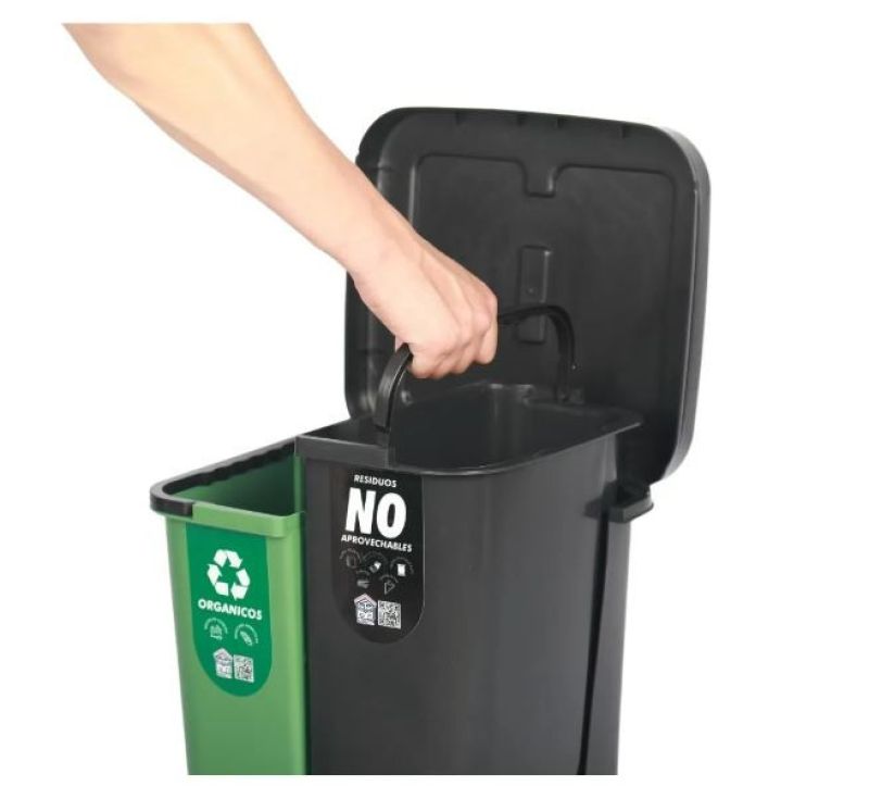 Comprar Papelera Pedal Dual 30 Litros en Electroshopy - Ángulo 2